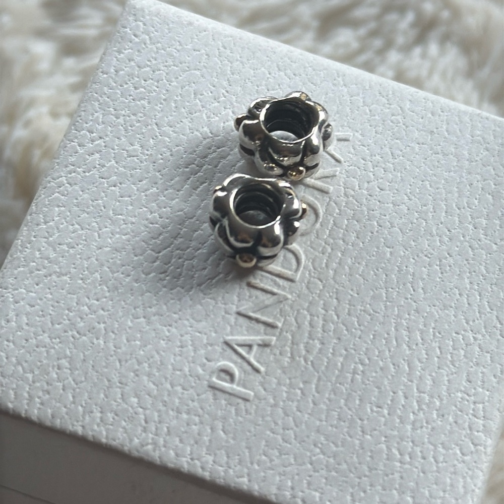 SOLD! Authentic Pandora | two tone | Sterling silver & 14 karat gold spacers